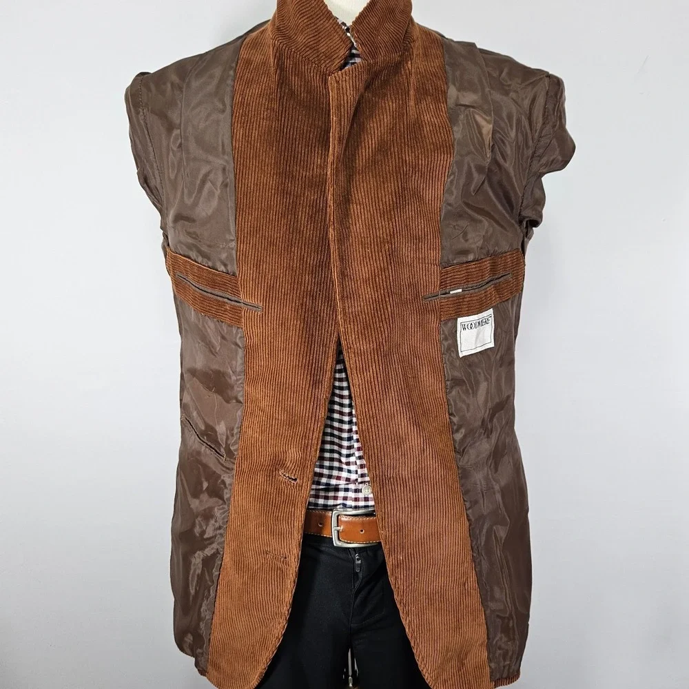 VTG‎ Woodmere Men's Sport Coat Blazer Two Button Brown Corduroy Cotton 44L